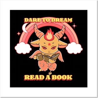 DARE TO DREAM READ A BOOK Absurdist Posters and Art